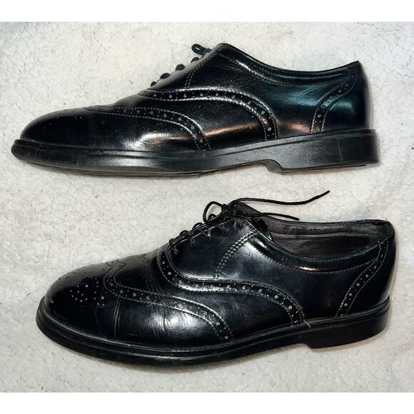 Vintage Red Wing Black Leather Wingtip Brogues Shoe -  Size 8.5 - Picture 6 of 12